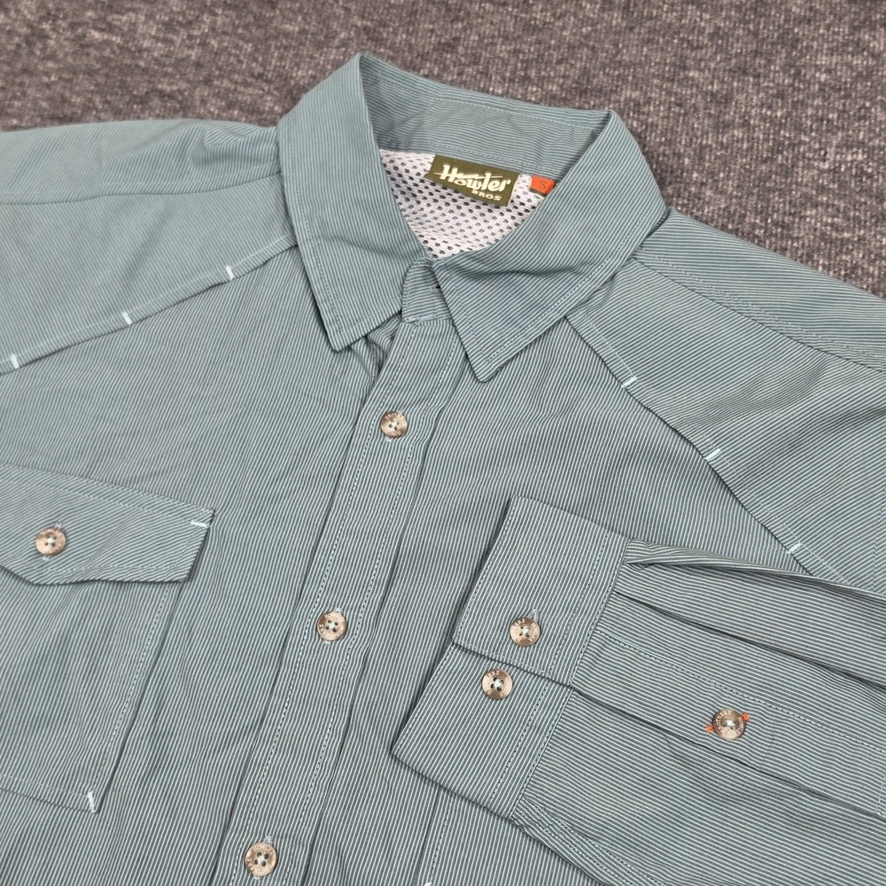 Howler Brothers Firstlight Tech Shirt Mens Sz Small Green Lightweight Vent